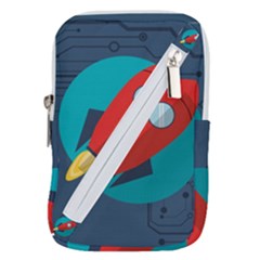 Rocket With Science Related Icons Image Belt Pouch Bag (small) by Bedest