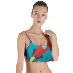 Rocket With Science Related Icons Image Layered Top Bikini Top 