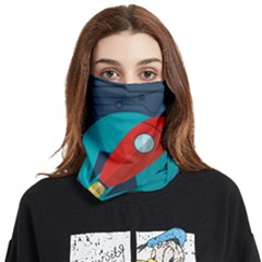 Rocket With Science Related Icons Image Face Covering Bandana (Two Sides)