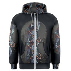 Illustration Drunk Astronaut Men s Zipper Hoodie by Bedest