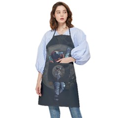 Illustration Drunk Astronaut Pocket Apron by Bedest