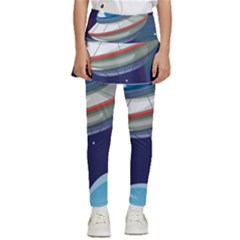 Ufo Alien Spaceship Galaxy Kids  Skirted Pants by Bedest