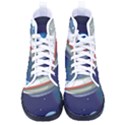 Ufo Alien Spaceship Galaxy Women s High-Top Canvas Sneakers View1