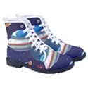 Ufo Alien Spaceship Galaxy Women s High-Top Canvas Sneakers View3