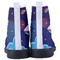 Ufo Alien Spaceship Galaxy Women s High-Top Canvas Sneakers View4