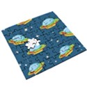 Seamless Pattern Ufo With Star Space Galaxy Background Wooden Puzzle Square View3