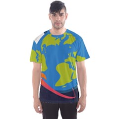 Spaceship Design Men s Sport Mesh T-shirt