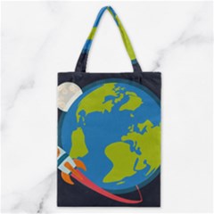 Spaceship Design Classic Tote Bag by Bedest