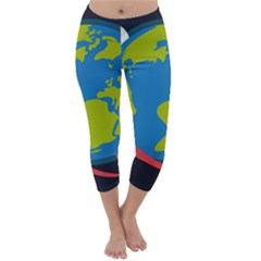 Spaceship Design Capri Winter Leggings 