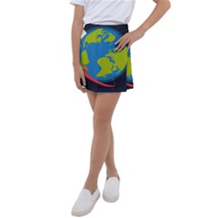 Spaceship Design Kids  Tennis Skirt by Bedest