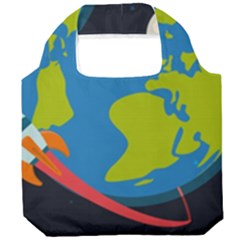 Spaceship Design Foldable Grocery Recycle Bag by Bedest