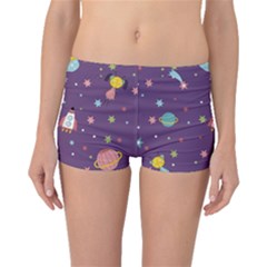 Space Travels Seamless Pattern Vector Cartoon Boyleg Bikini Bottoms by Bedest