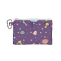 Space Travels Seamless Pattern Vector Cartoon Canvas Cosmetic Bag (Small) View1