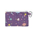 Space Travels Seamless Pattern Vector Cartoon Canvas Cosmetic Bag (Small) View2