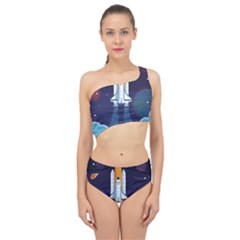 Spaceship Milkyway Galaxy Spliced Up Two Piece Swimsuit by Bedest