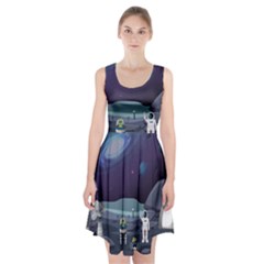 Alien Astronaut Scene Racerback Midi Dress by Bedest