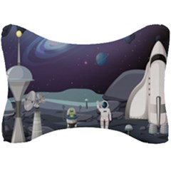 Alien Astronaut Scene Seat Head Rest Cushion by Bedest