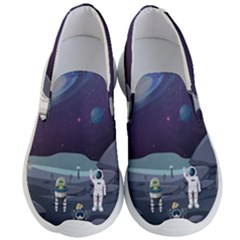 Alien Astronaut Scene Men s Lightweight Slip Ons by Bedest