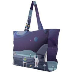 Alien Astronaut Scene Simple Shoulder Bag by Bedest