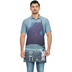 Alien Astronaut Scene Kitchen Apron by Bedest