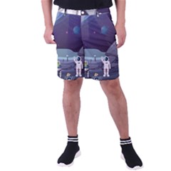 Alien Astronaut Scene Men s Pocket Shorts by Bedest