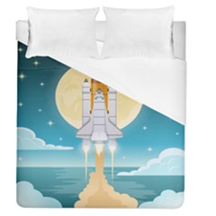 Space Exploration Illustration Duvet Cover (queen Size) by Bedest