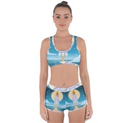 Space Exploration Illustration Racerback Boyleg Bikini Set by Bedest