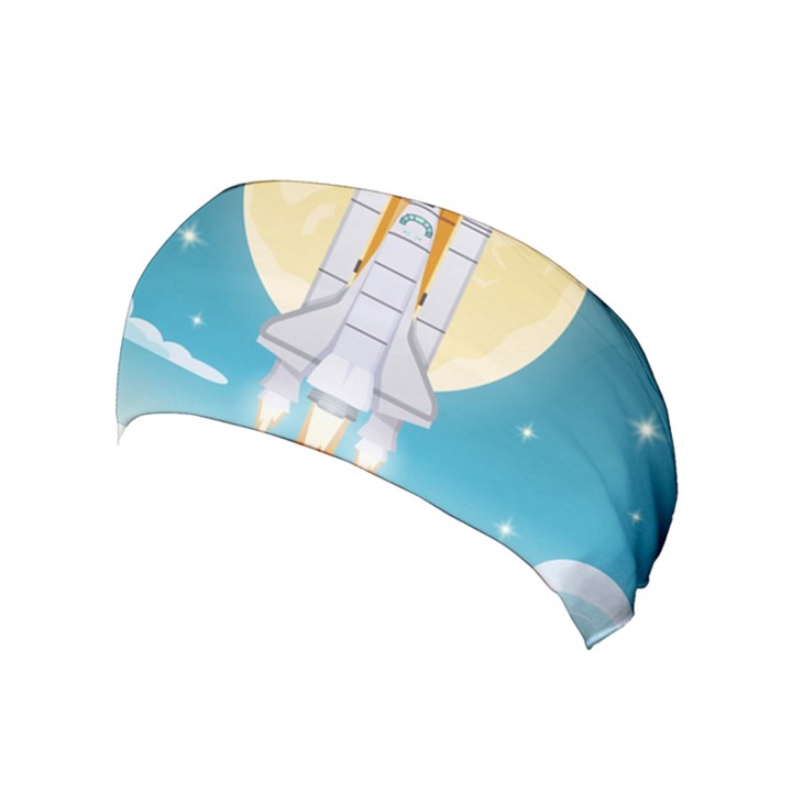 Space Exploration Illustration Yoga Headband