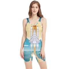 Space Exploration Illustration Women s Wrestling Singlet by Bedest