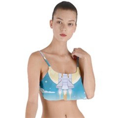 Space Exploration Illustration Layered Top Bikini Top  by Bedest