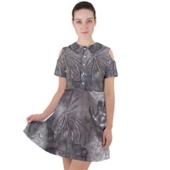 Han Solo In Carbonite Short Sleeve Shoulder Cut Out Dress  by Sarkoni