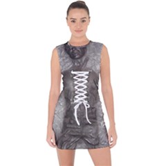 Han Solo In Carbonite Lace Up Front Bodycon Dress by Sarkoni