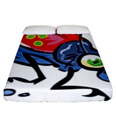 Bug Black Insect Animal Fitted Sheet (King Size)