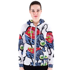 Bug Black Insect Animal Women s Zipper Hoodie by Sarkoni