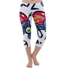 Bug Black Insect Animal Capri Yoga Leggings