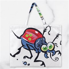 Bug Black Insect Animal Zipper Large Tote Bag