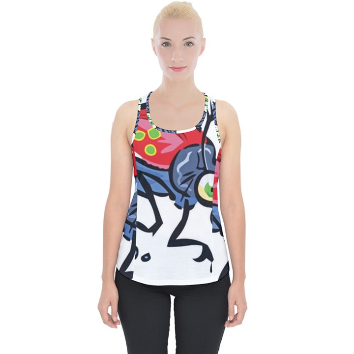 Bug Black Insect Animal Piece Up Tank Top