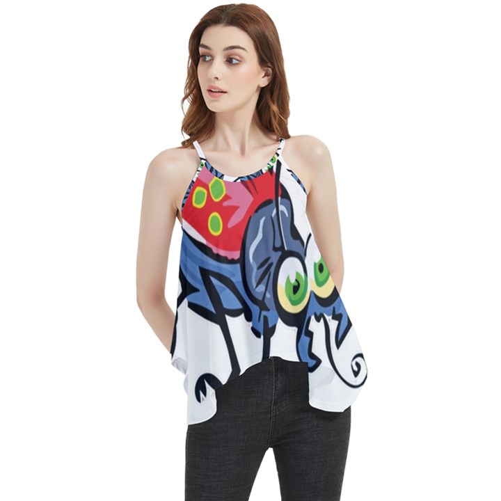 Bug Black Insect Animal Flowy Camisole Tank Top