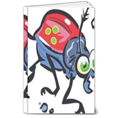 Bug Black Insect Animal 8  X 10  Hardcover Notebook by Sarkoni