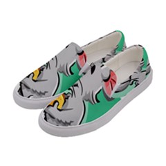 Mouse Cheese Tail Rat Mice Hole Women s Canvas Slip Ons by Sarkoni