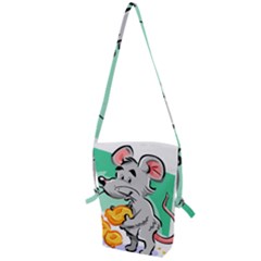 Mouse Cheese Tail Rat Mice Hole Folding Shoulder Bag by Sarkoni