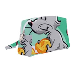 Mouse Cheese Tail Rat Mice Hole Wristlet Pouch Bag (medium) by Sarkoni