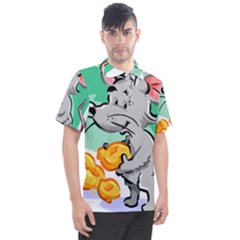 Mouse Cheese Tail Rat Mice Hole Men s Polo T-shirt by Sarkoni