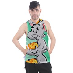 Mouse Cheese Tail Rat Mice Hole Men s Sleeveless Hoodie by Sarkoni