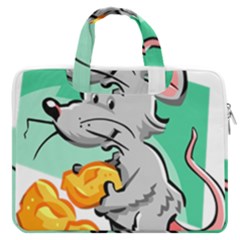 Mouse Cheese Tail Rat Mice Hole Macbook Pro 16  Double Pocket Laptop Bag  by Sarkoni