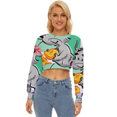 Mouse Cheese Tail Rat Mice Hole Lightweight Long Sleeve Sweatshirt by Sarkoni