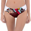 Turkey Chef Cooking Food Cartoon Reversible Classic Bikini Bottoms View1