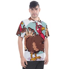 Turkey Chef Cooking Food Cartoon Men s Polo T-shirt by Sarkoni