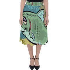 Fish Hook Worm Bait Water Hobby Classic Midi Skirt by Sarkoni