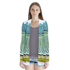 Fish Hook Worm Bait Water Hobby Drape Collar Cardigan by Sarkoni